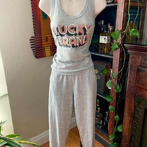 Lucky Brand Gray Retro 70’s Rainbow 2pc. Lounge Set Small